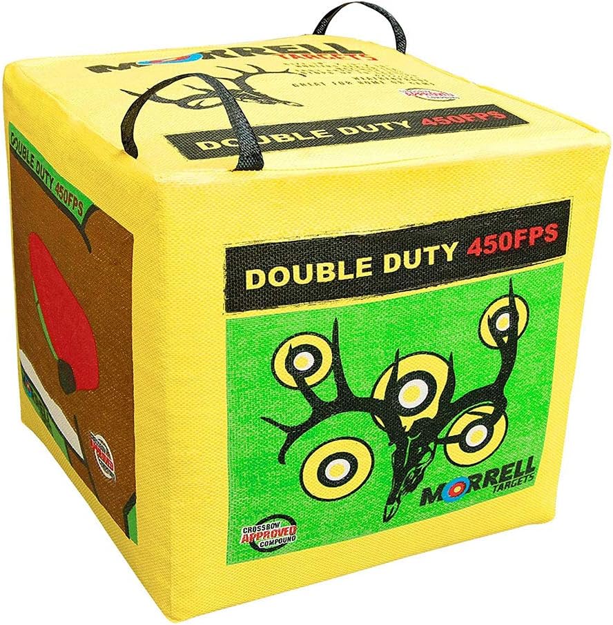 Targets 4-Sided Archery Target, Field Point Shooting Bag, Double Duty