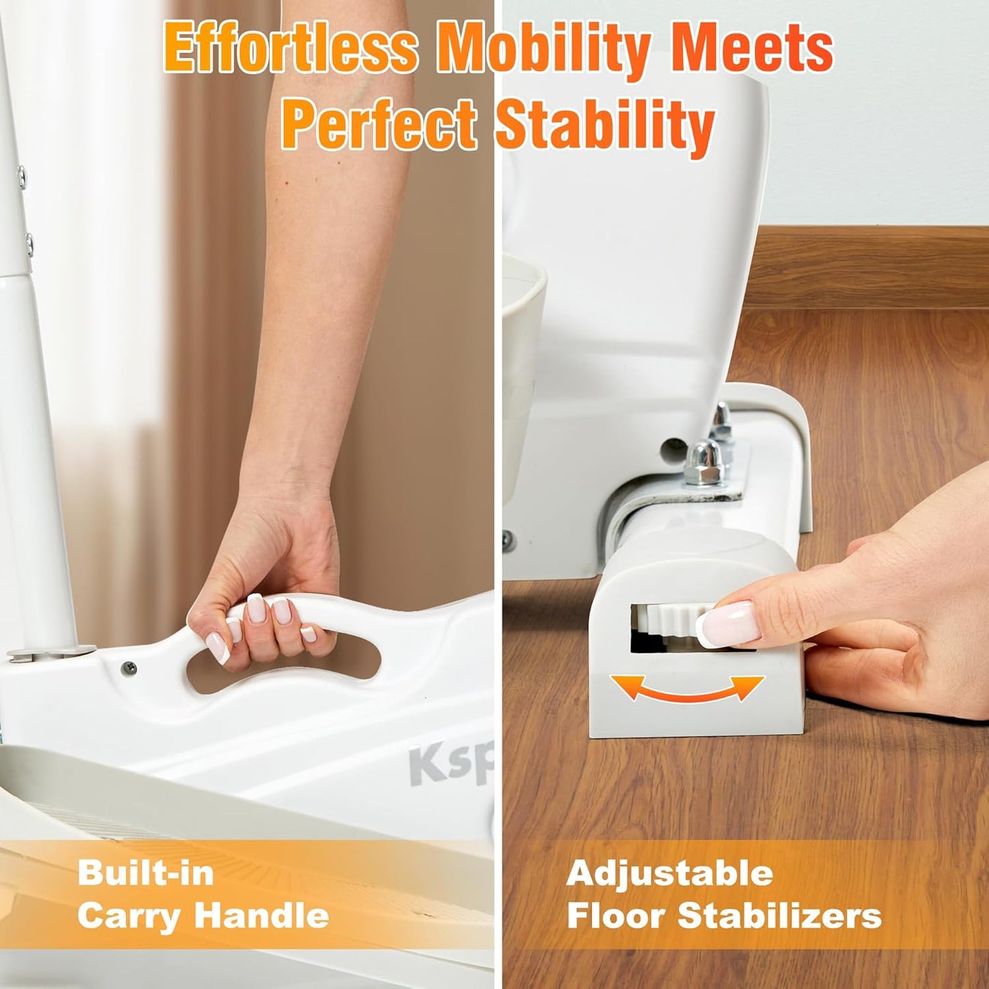 Ksports Mini Elliptical with Optional Handles & Seat, 3 Levels Manual Incline, Quiet Infinite Adjustable Magnetic Resistance, and LED Display – Joint-Friendly and Versatile Design