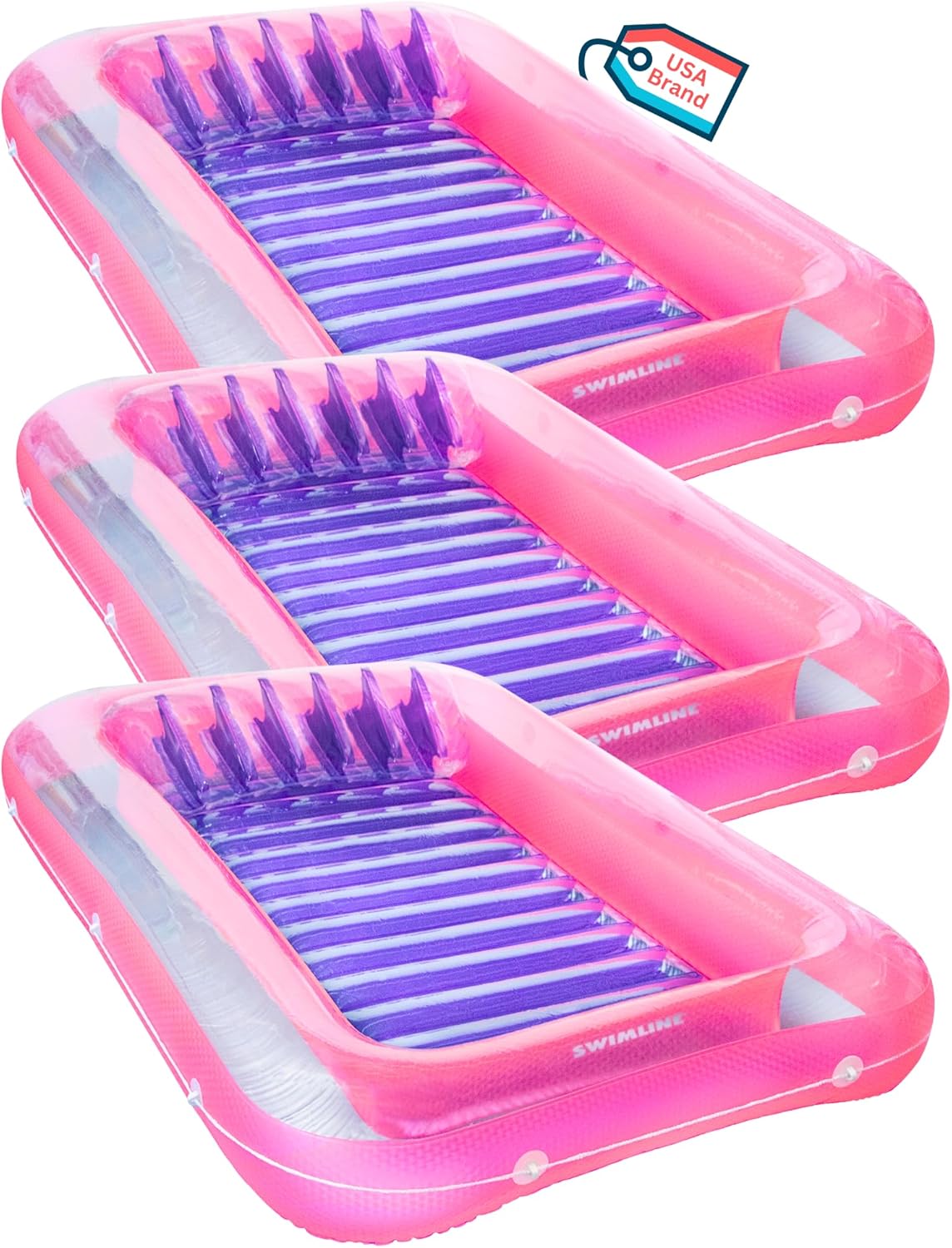 Suntan Tub, Classic Inflatable Tanning Lounge Float with Adjustable Pillow, 71" Long - Outdoor Floating Lounger for Lake, River, Beach & Swimming Pool, Includes Rope Surround & Repair Patch
