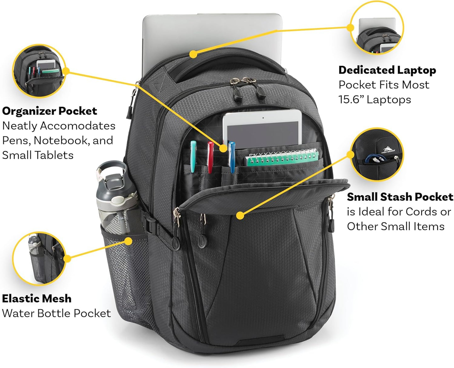 High Sierra Travel Bag, Steel Grey/Mercury, Backpack