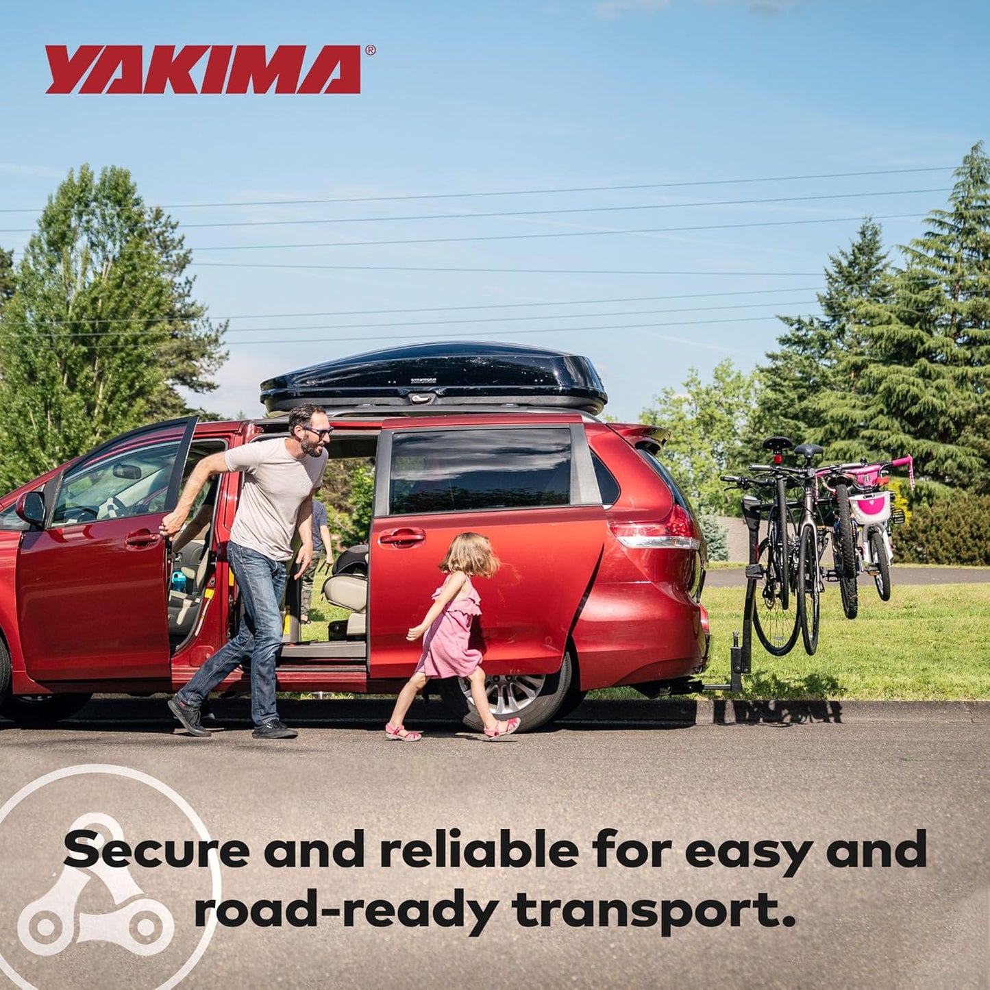 Tilting Aluminum Hitch Bike Rack for Car, SUV, and Truck with 1.25 or 2 Inch Bike Rack Hitch Receivers, Black