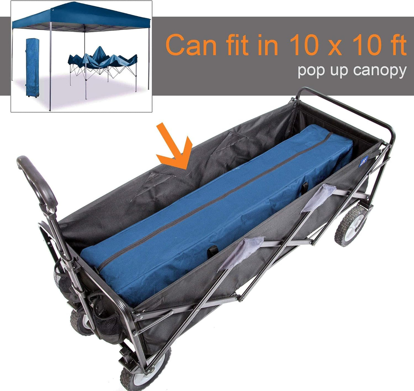 WTCX-100 Mac Sports Extended Wagon Bag & Storage, Long, Black