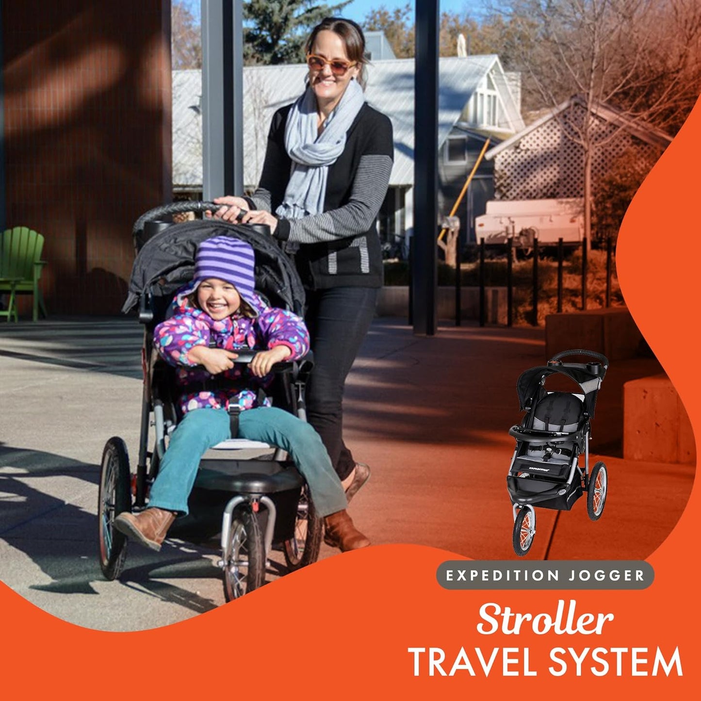 Jogger Travel System with EZ Flex-Loc® Infant Car Seat, Millenium White