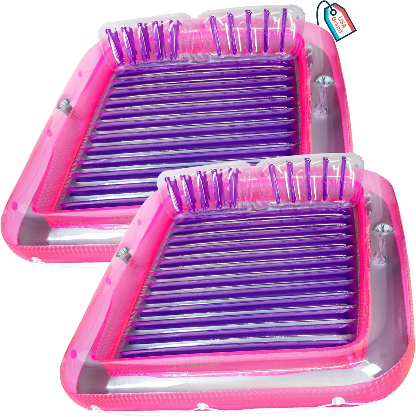 Suntan Tub, Classic Inflatable Tanning Lounge Float with Adjustable Pillow, 71" Long - Outdoor Floating Lounger for Lake, River, Beach & Swimming Pool, Includes Rope Surround & Repair Patch