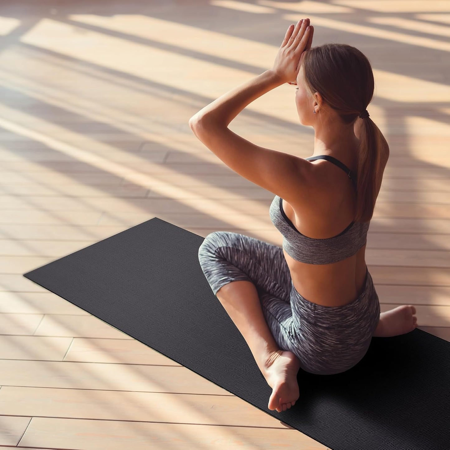 All Purpose 1/4-Inch High Density Anti-Tear Exercise Yoga Mat with Carrying Strap, Multiple Colors