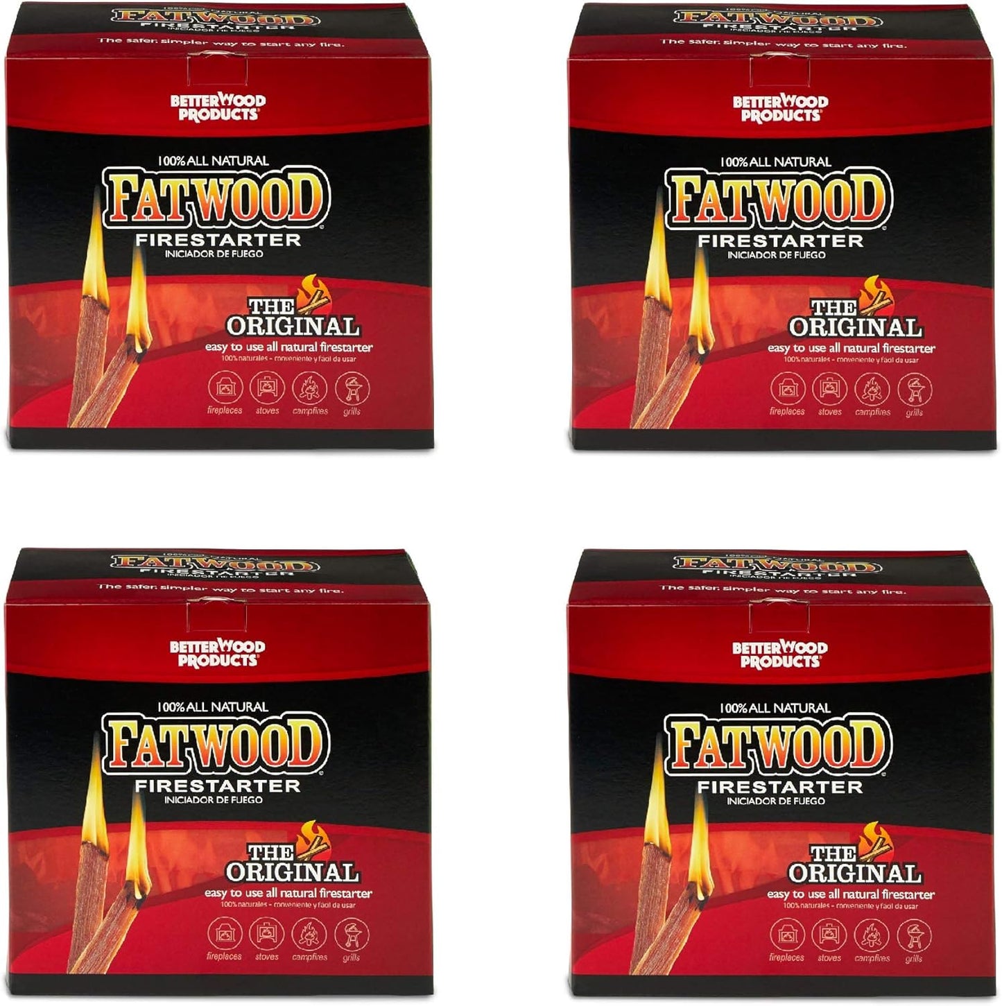 Fire Starter Sticks, Fireplace & Campfires, 50 Lbs - Firewood Starters for Indoor and Outdoor Use - Ideal for BBQ, Camping, Stove, Pit and Chimney