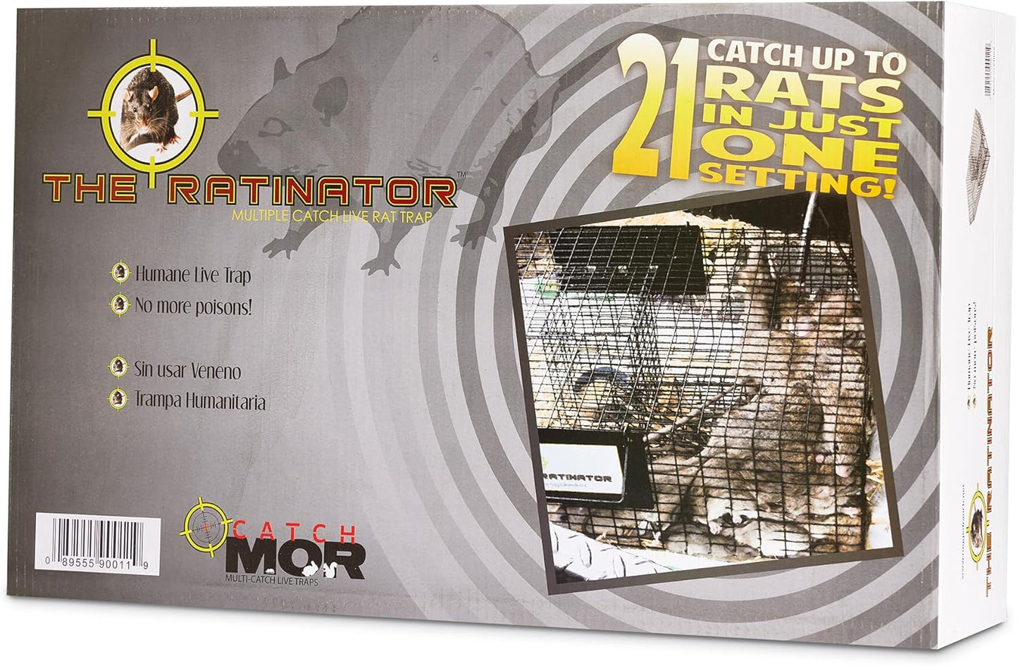 r Indoor or Outdoor Multi-Catch Rat Trap - Humane Live Cage Catcher, Rodent Control for Homes, Barns, Attics, Garages, Sheds, Gardens and Farms
