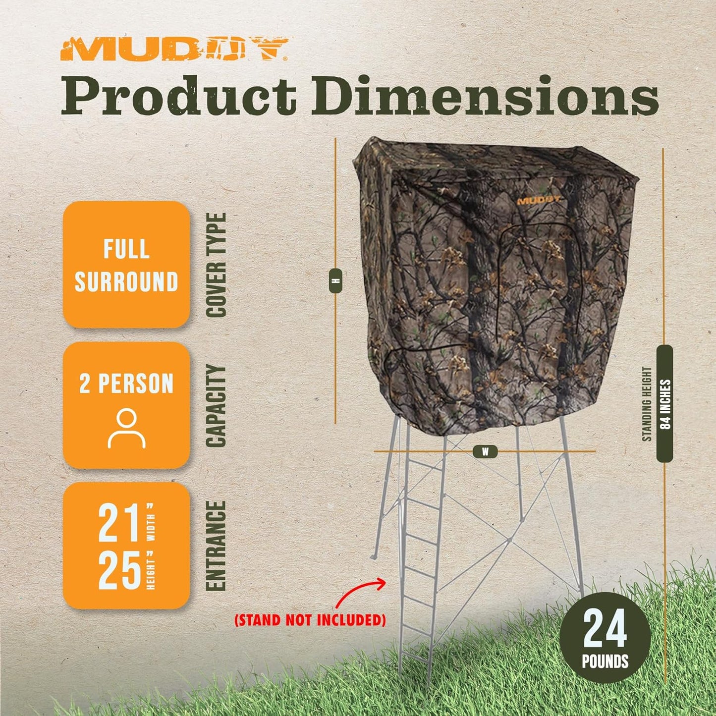 Steel Pod Hunting Blind Cover (Stand Not Included)