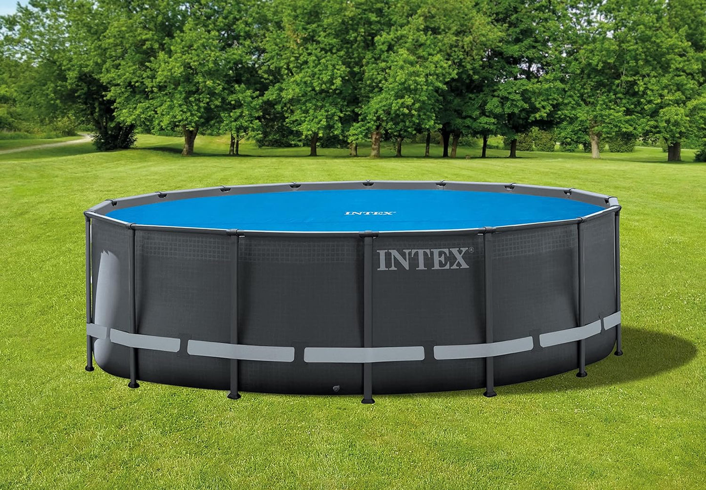 Solar Pool Cover: For 16ft Round Easy Set and Metal Frame Pools – Insulates Pool Water – Reduces Water Evaporation – Keeps Debris Out – Reduces Chemical Consumption