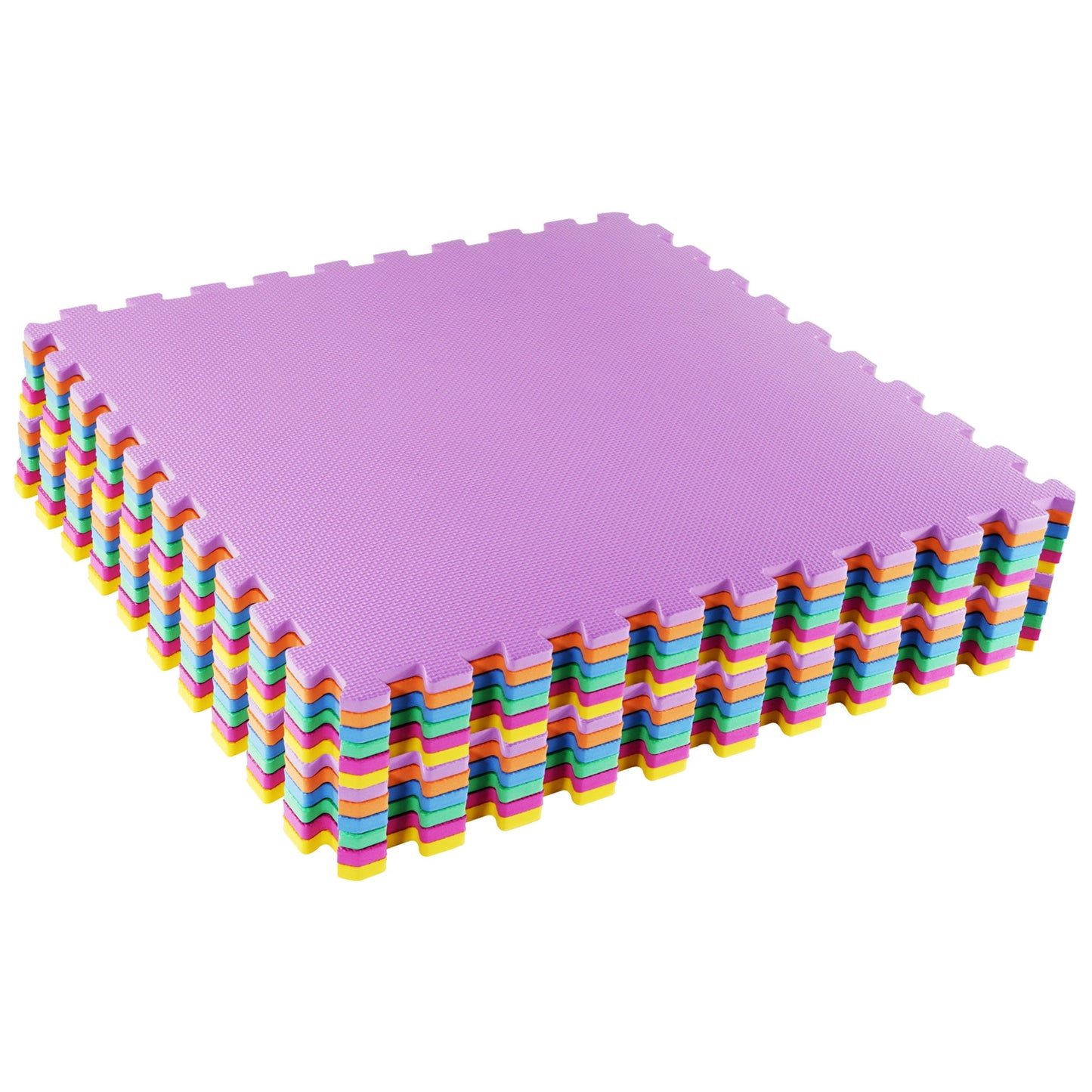 Extra Thick Puzzle Exercise Mat with EVA Foam Interlocking Tiles for MMA, Exercise, Gymnastics, and Home Gym Protective Flooring in Black