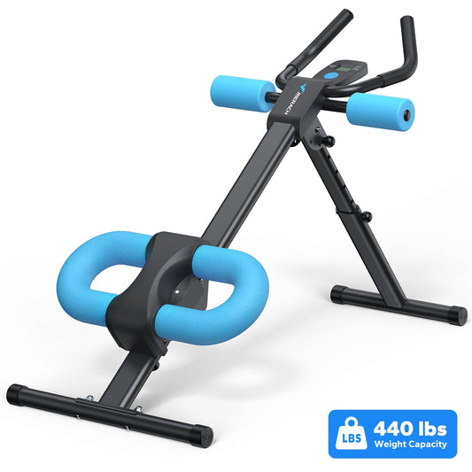 Abdominal Trainers Adjustable Ab Machine Full Body Workout for Home Gym Foldable Knee Protection Abdominal Exercise Machine for Home Core Ab Exercise System Trainer