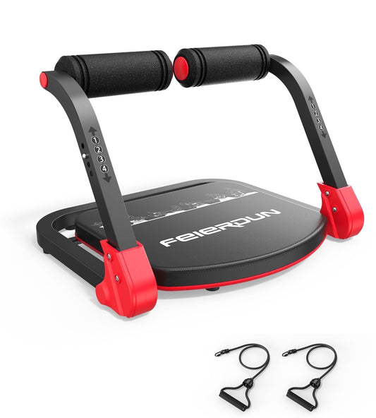 Ab Workout Equipment, Ab Machine for Stomach Workout, Ab Trainer Machine for Home, Ab Crunch Machine for Home Exercise, Sit Up Machine with Resistance Bands and 330 LBS Weight Capacity