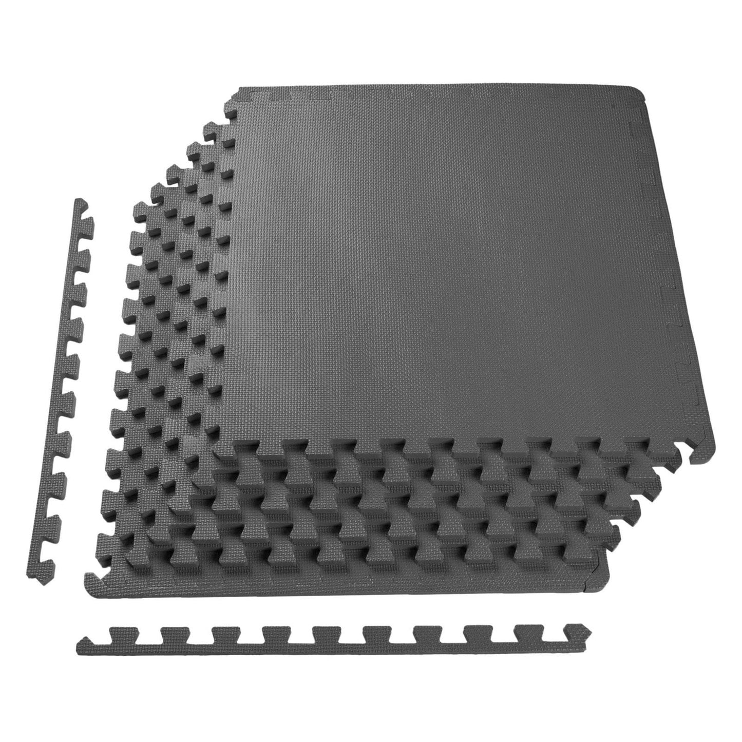 Extra Thick Puzzle Exercise Mat with EVA Foam Interlocking Tiles for MMA, Exercise, Gymnastics, and Home Gym Protective Flooring in Black