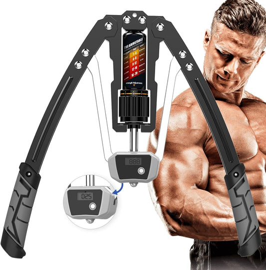 Twister Arm Exerciser - Adjustable 22-440lbs Hydraulic Power, Home Chest Expander, Shoulder Muscle Training Fitness Equipment, Arm Enhanced Exercise Strengthener. (Gray) on Clearance